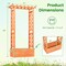 Wooden Raised Garden Bed With Trellis 60 Inch Planter Box Fir Wood Vertical Plant Stand For Flowers Vegetables Orange
